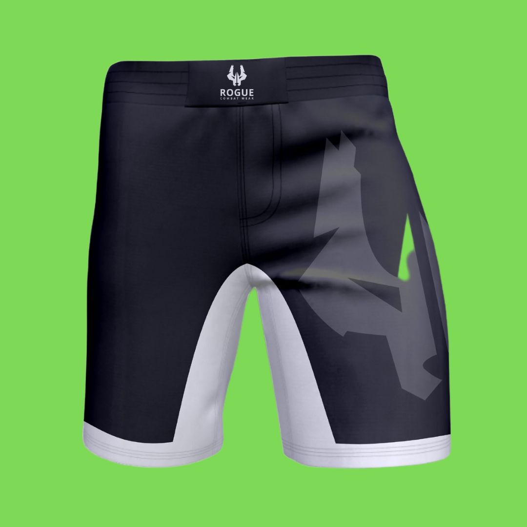 Black & White MMA Shorts